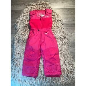 Weatherproof infant pink snow bib